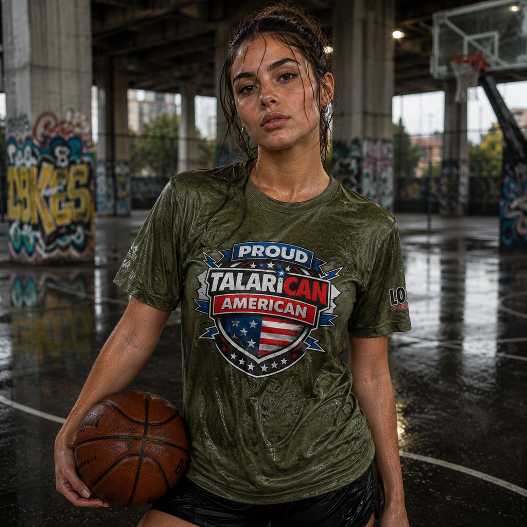 Proud Talarican American Tee | Love Over Hate Edition | Dyzorder Premium Graphic T-Shirt