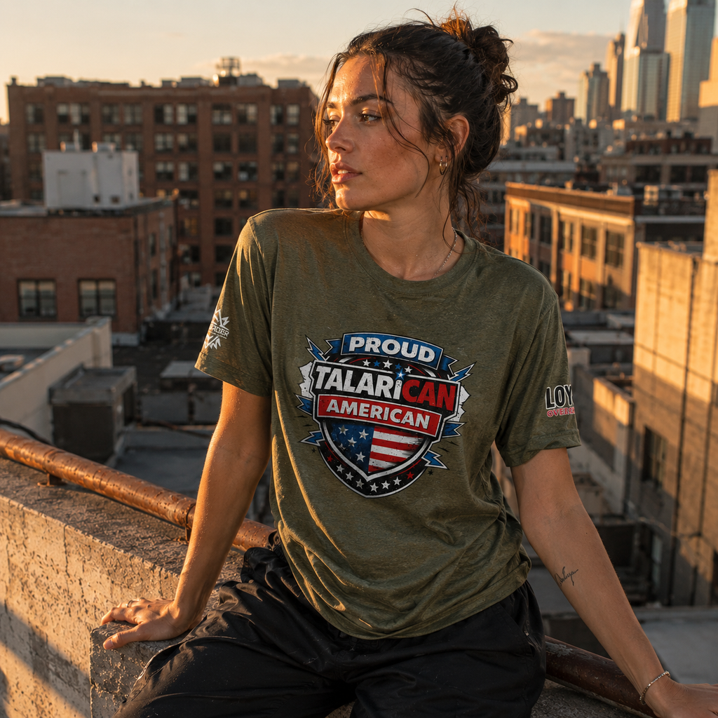 Proud Talarican American Tee | Love Over Hate Edition | Dyzorder Premium Graphic T-Shirt