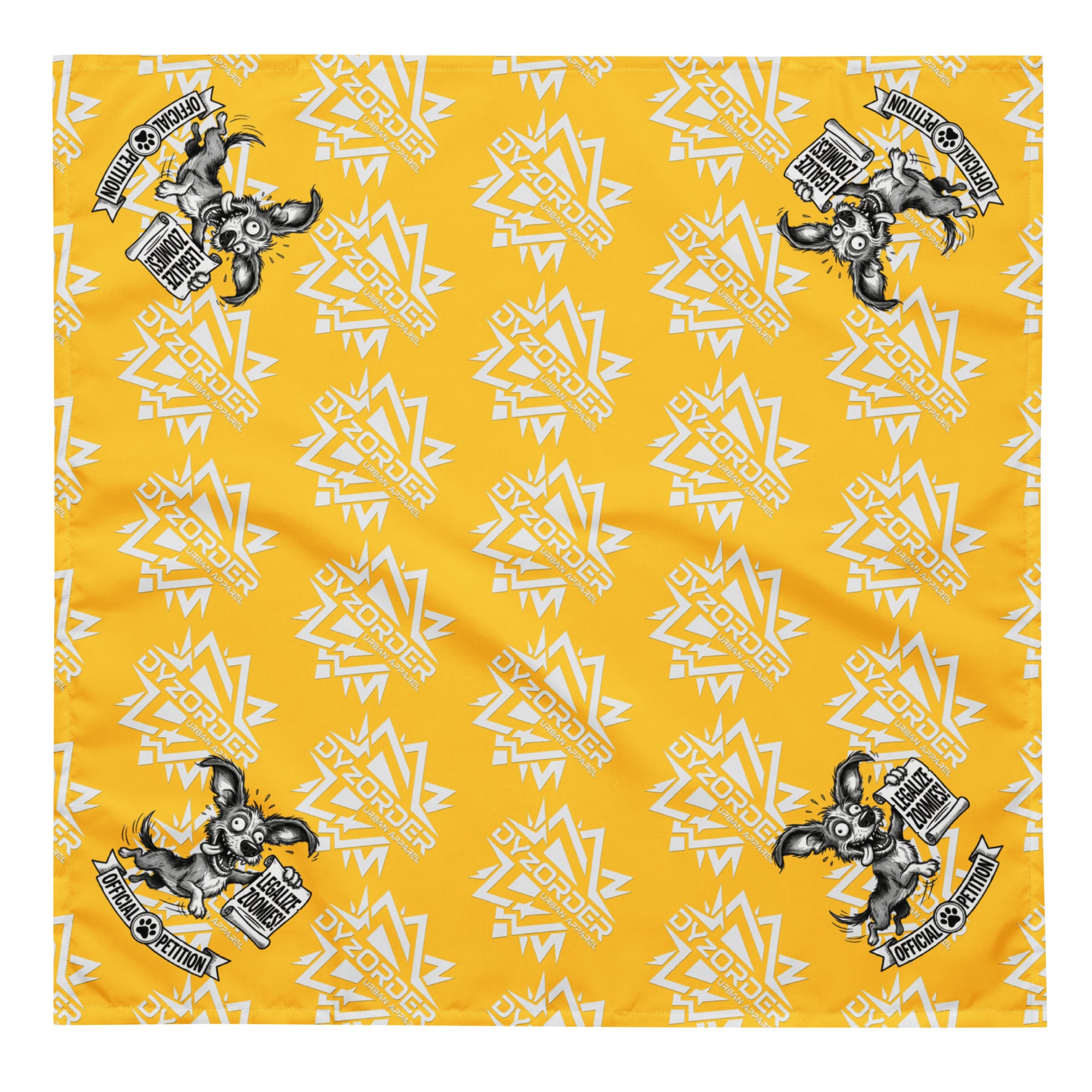 Legalize Zoomies Dog Bandana – Official Petition Pup Edition - Yellow