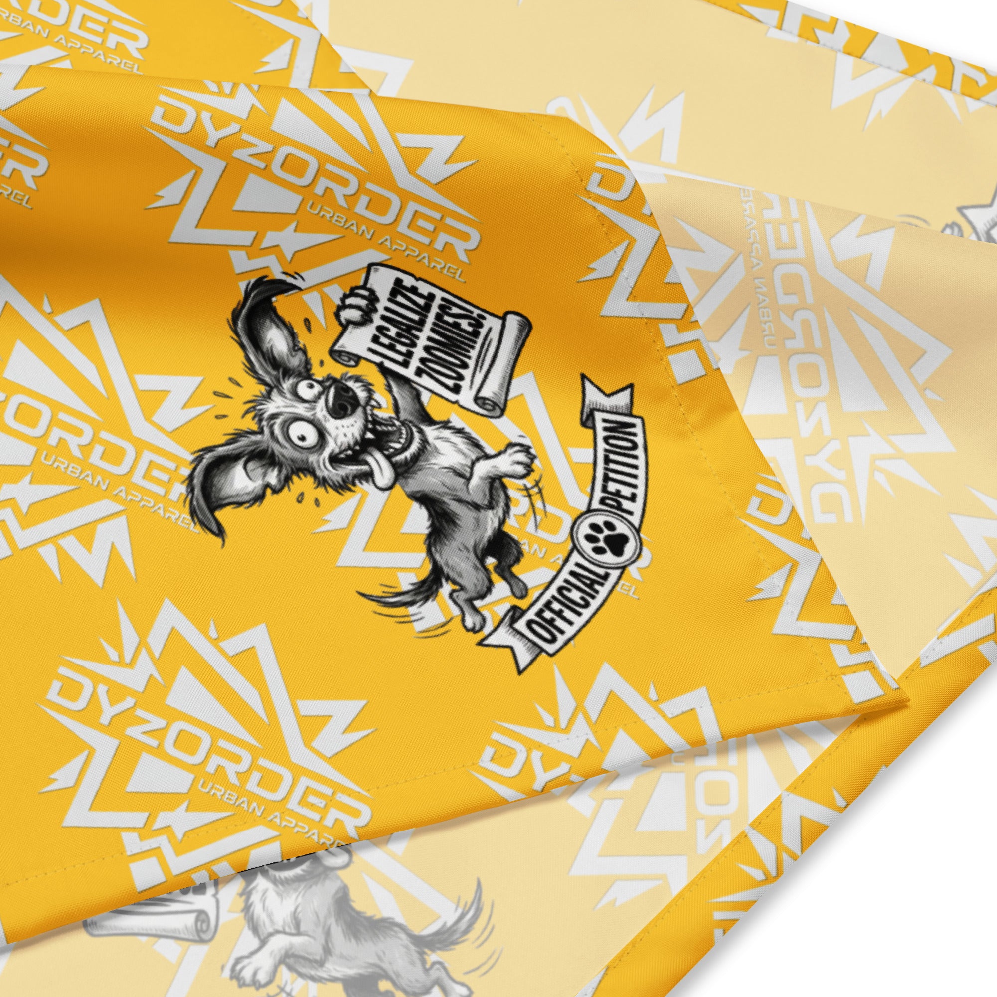 Legalize Zoomies Dog Bandana – Official Petition Pup Edition - Yellow