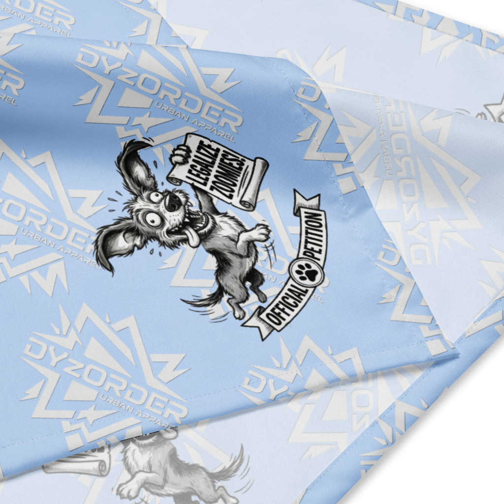 Legalize Zoomies Dog Bandana – Official Petition Pup Edition - Blue