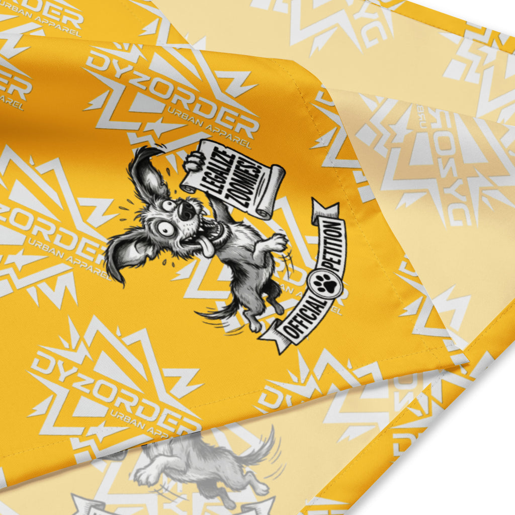 Legalize Zoomies Dog Bandana – Official Petition Pup Edition - Yellow