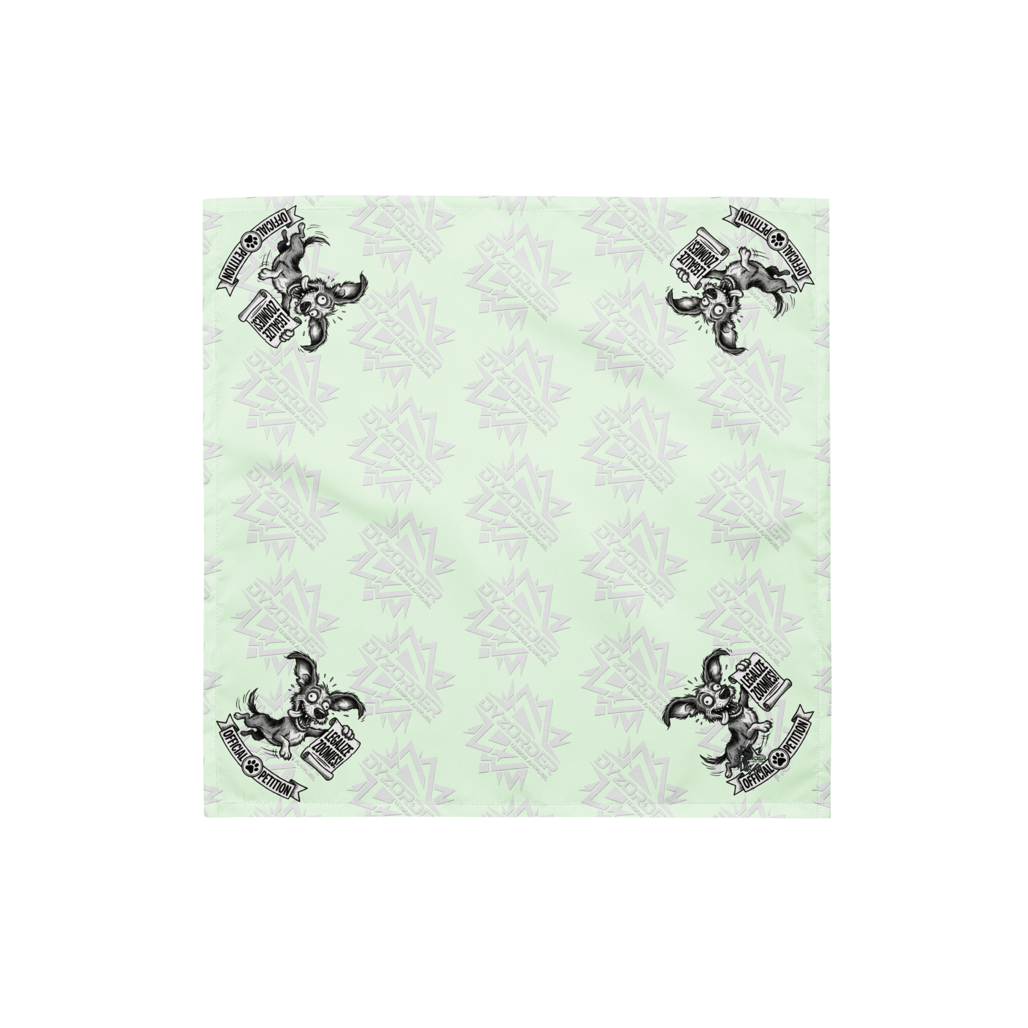 Legalize Zoomies Dog Bandana – Official Petition Pup Edition - Mint