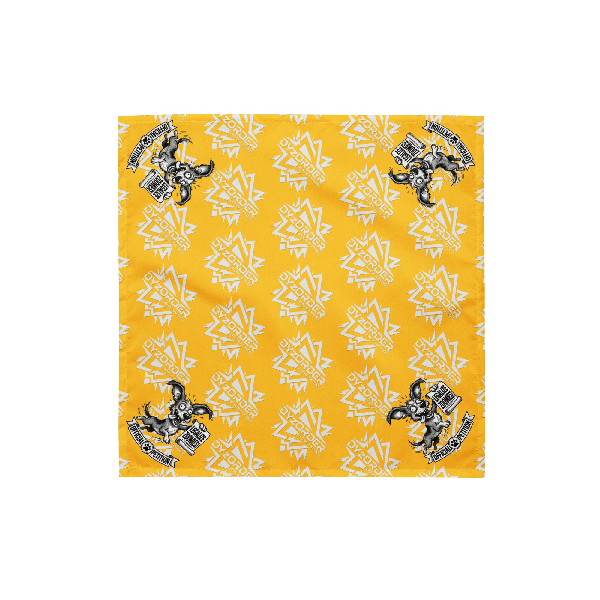 Legalize Zoomies Dog Bandana – Official Petition Pup Edition - Yellow