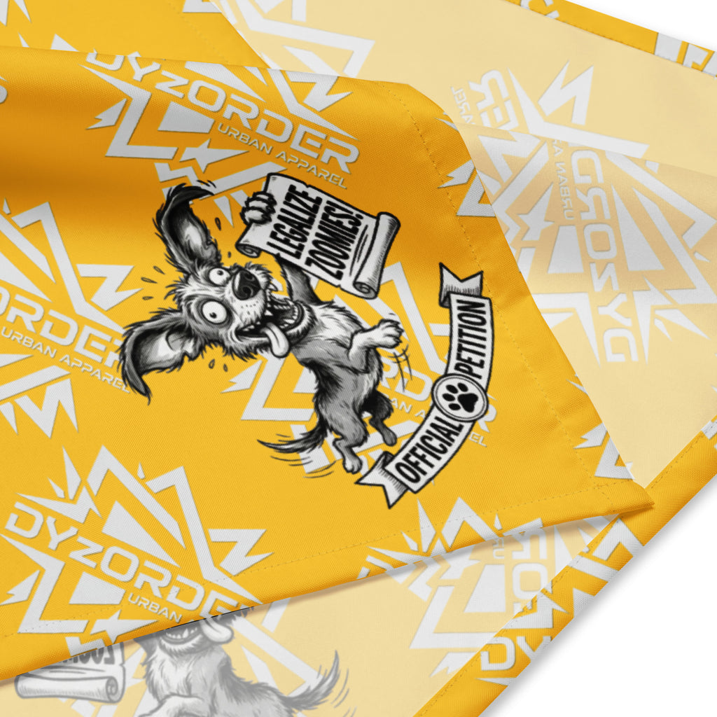 Legalize Zoomies Dog Bandana – Official Petition Pup Edition - Yellow