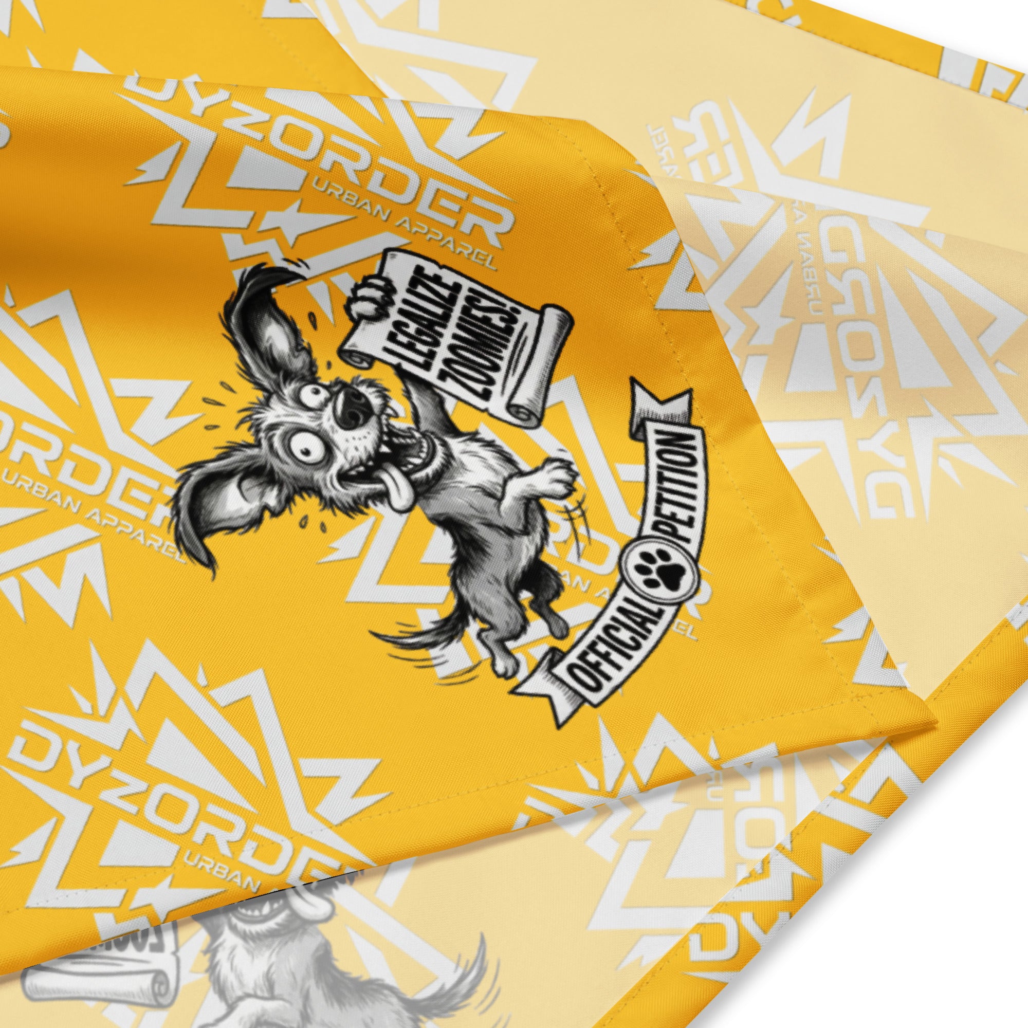 Legalize Zoomies Dog Bandana – Official Petition Pup Edition - Yellow