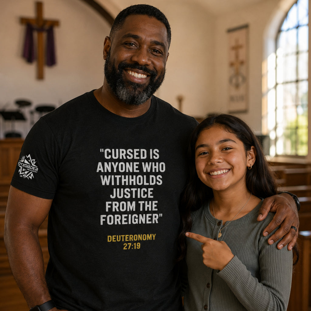 Cursed Is Anyone Who Withholds Justice From the Foreigner | Deuteronomy 27:19 | Unisex Graphic Tee